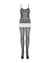 Бодистокинг Obsessive Bodystocking F235 S/M/L, тонкие подвязки, нежный декор, сеточка