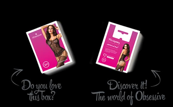 Бодистокинг Obsessive Bodystocking F235 S/M/L, тонкие подвязки, нежный декор, сеточка