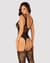 Бодістокінг Obsessive Bodystocking F237 XL/XXL, рослинне плетіння, імітація панчіх