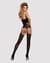 (SALE) Бодистокинг Obsessive Bodystocking G310 S/M/L, топ, чулки, подвязках, круглые вырезы