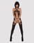 Бодистокинг Obsessive Bodystocking G313 S/M/L, шнуровка, геометрический декор