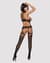 Бодистокинг Obsessive Bodystocking G313 S/M/L, шнуровка, геометрический декор
