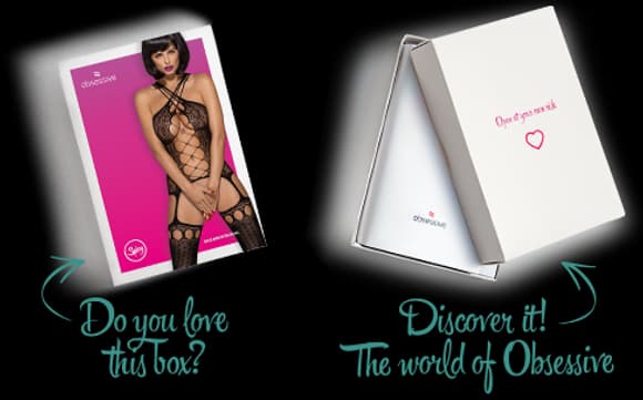 Бодистокинг Obsessive Bodystocking G313 S/M/L, шнуровка, геометрический декор