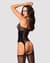 Бодистокинг Obsessive Bodystocking G314 S/M/L, имитация корсета и корсетной шнуровки