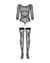 Бодистокинг Obsessive Bodystocking G320 S/M/L, чулки, боди, декор в виде линий