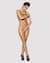 Бодистокинг с крупной ячейкой и открытой грудью Obsessive Bodystocking N102 S/M/L, черный