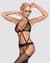 (SALE) Сетчатый бодистокинг с имитацией топа, пояса и чулок Obsessive Bodystocking N108 S/M/L, черный, комб