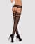 Чулки-стокинги с комбинированной сеткой Obsessive Garter stockings S214 S/M/L, черные