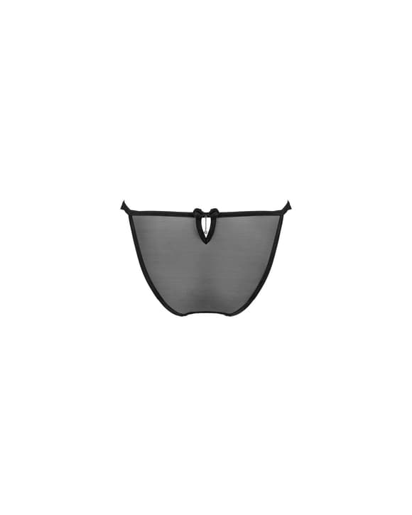 Напівпрозорі трусики з підвіскою Obsessive Ivannes panties black L/XL, чорні