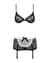 Эротический костюм горничной Obsessive Maidme set 5pcs S/M, бюстгальтер, пояс с фартуком, чулки, стр