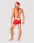 Мужской эротический костюм Санта-Клауса Obsessive Mr Claus 2XL/3XL, боксеры на подтяжках, шапочка с 