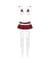 Эротический костюм школьницы с мини-юбкой Obsessive Schooly 5pcs costume S/M, бело-красный, топ, юбк