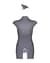 Эротический костюм стюардессы Obsessive Stewardess 3 pcs grey L/XL, серый, платье, стринги, пилотка
