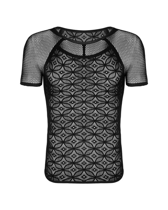 Мужская полупрозрачная футболка с орнаментом Obsessive T102 T-shirt S/M/L, черная