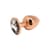 Металева анальна пробка Wooomy Tralalo Rose Gold Metal Plug Size L, діаметр 4 см, довжина 9 см