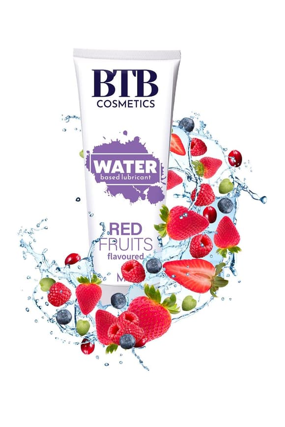 Змазка на водній основі BTB FLAVORED RED FRUITS з ароматом червоних фруктів (100 мл)
