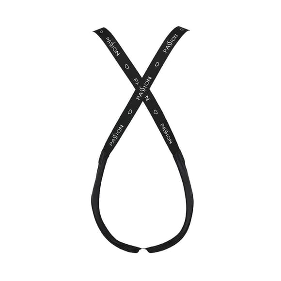 Чоловіче відкрите боді Passion 027 BRUNO XXL/XXXL Black, під латекс, на шлейках