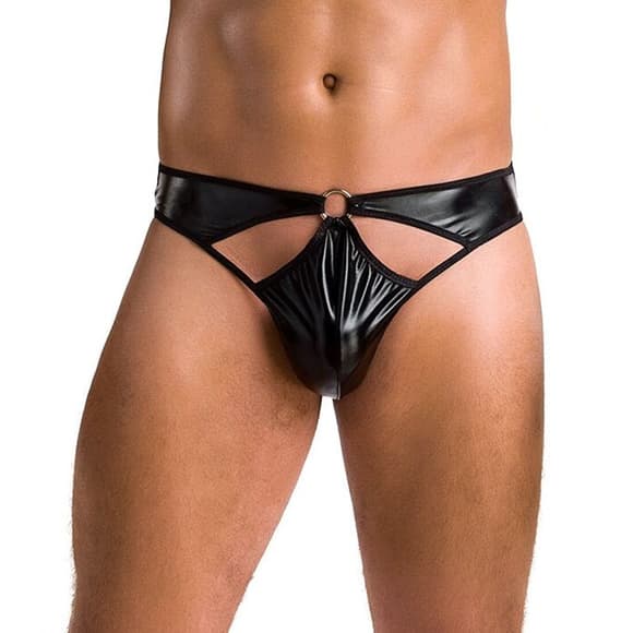 Мужские стринги Passion 033 THONG PAUL S/M Black, под латекс