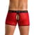 Чоловічі прозорі боксери Passion 046 SHORT PARKER L/XL Red, сітка, під леопард