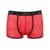 Чоловічі прозорі боксери Passion 046 SHORT PARKER XXL/XXXL Red, сітка, під леопард
