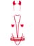 Еротичний костюм чортика зі стреп Obsessive Evilia teddy red L/XL