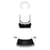 Атласний еротичний костюм покоївки Obsessive Maid set S/M, black, 5 предметів