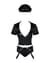 Еротичний костюм поліцейського Obsessive Police set S/M, black, топ, шорти, кепка, пояс, портупея