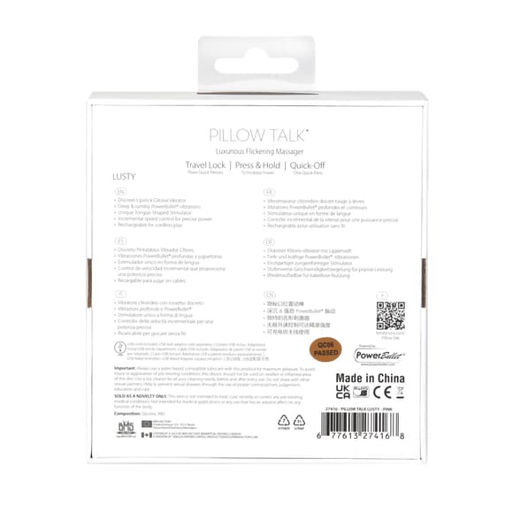 Вібратор Pillow Talk Lusty Luxurious Flickering Massager - Pink 