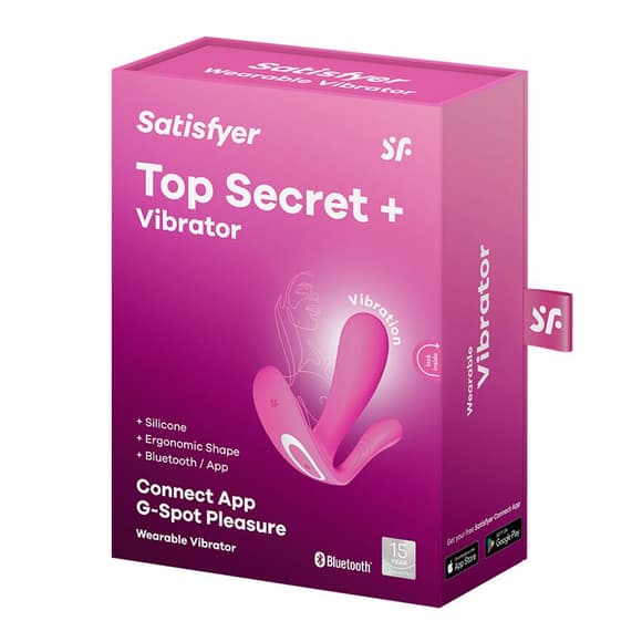 Смарт-вібратор у трусики Satisfyer Top Secret Pink вагінально-кліторальний, 2 мотори