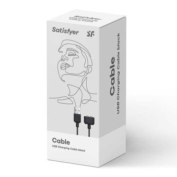 Зарядка (запасний кабель) для іграшок Satisfyer USB charging cable Black (відкрите паковання!!!)
