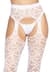 Ажурні колготки із сердечками Leg Avenue Heart White, one size, імітація панчіх