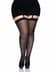 Прозорі панчохи зі швом Leg Avenue Sheer backseam stockings Black, plus size