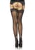 Панчохи зі швом та стразами Leg Avenue Stockings Rhinestone backseam, мереживна резинка, one size