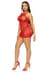 Платье-сетка со стразами Leg Avenue Rhinestone halter mini dress Red, открытая спина, one size