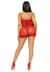 Платье-сетка со стразами Leg Avenue Rhinestone halter mini dress Red, открытая спина, one size