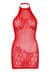 Платье-сетка со стразами Leg Avenue Rhinestone halter mini dress Red, открытая спина, one size