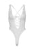 Мереживне боді Leg Avenue Floral lace thong teddy White, шнурівка на грудях, one size
