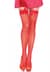 Панчохи-сітка з атласним бан тиком Leg Avenue Fishnet Thigh Highs With Bow One size, Red
