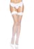 Панчохи-сітка зі швом Leg Avenue Backseam Thigh Highs White, one size