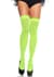Щільні неонові панчохи Leg Avenue Nylon Thigh Highs Neon Green, one size
