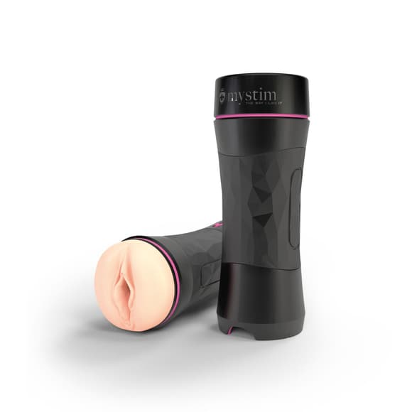 Мастурбатор-вагіна Mystim O(h) PUSH ME Vagina, можна стискати та регулювати вакуум