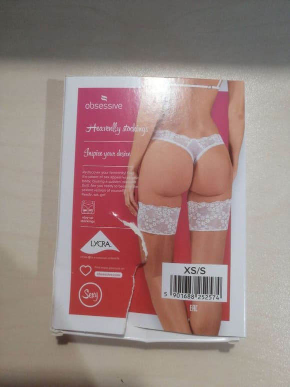 Obsessive Heavenlly stockings XS/S (мятая упаковка)