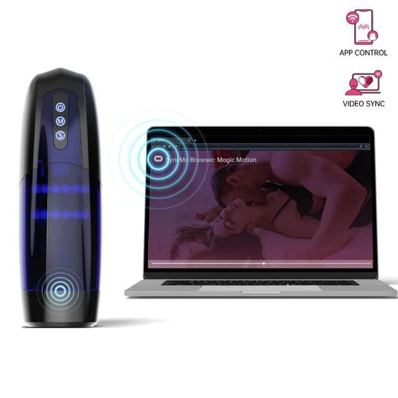 Интерактивный смарт мастурбатор Magic Motion Xone, имитация фрикций, 10 режимов, турбо-кнопка