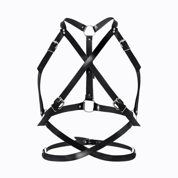 Женская портупея Art of Sex - Agnessa Leather harness, Черный XS-M