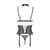 Корсет з відкритими грудьми Passion DOMINICA CORSET L/XL black, пажі для панчіх, стрінги