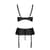 Корсет з відкритими грудьми Passion JANNIES CORSET S/M black, стрінги в наборі