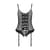 Корсет со шнуровкой Passion NESSY CORSET XXL/XXXL black, стринги с открытым доступом, пажи для чулок
