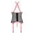 Корсет з пажами Passion SATARA CORSET XXL/XXXL red, стрінги, мереживо, застібки спереду та ззаду