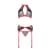 Комплект білизни Passion SATARA SET L/XL red, топ, пояс для панчіх, стрінги