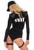 Костюм эротического спецназа Leg Avenue SWAT Team Babe XS, боди, пояс, подвязки, игрушечная рация, кепка